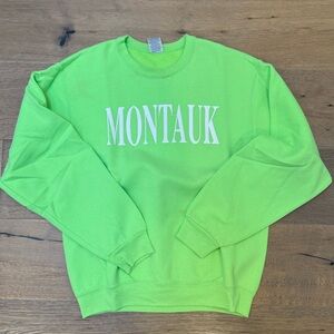 Neon Green Montauk Sweater - Medium